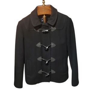 Y2K Gap Black Wool Blend Womens Peacoat Jacket Coat Size Medium